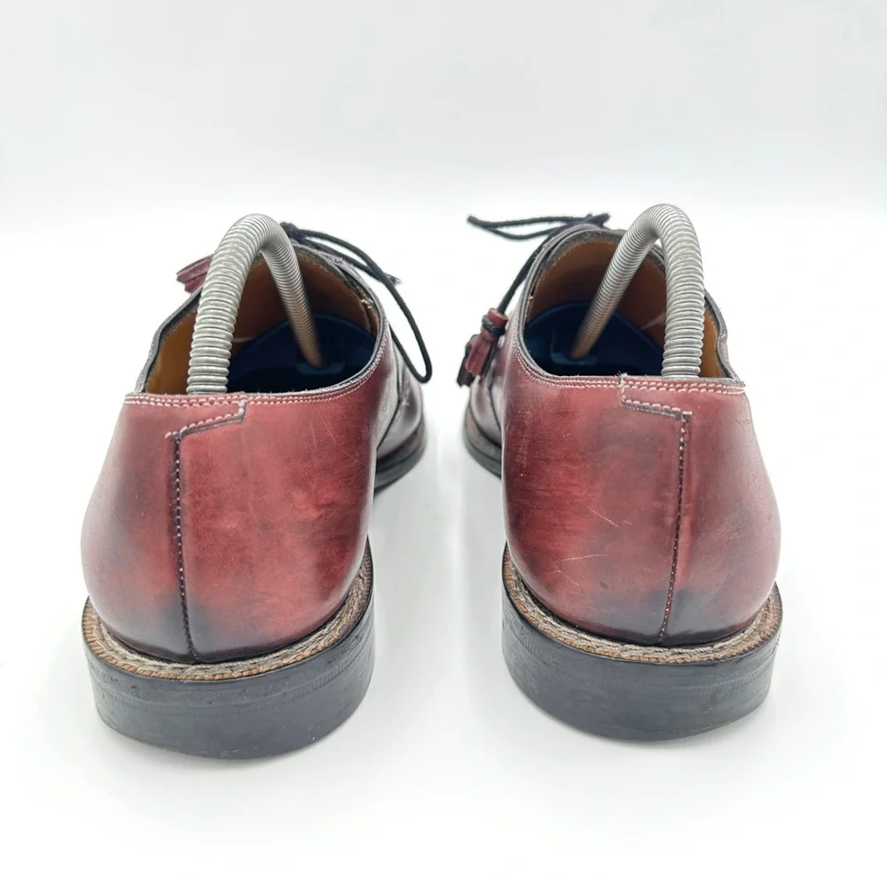 Mezlan Mens‎ Size 8M Burgundy Leather Wingtip Oxford Dress Shoes